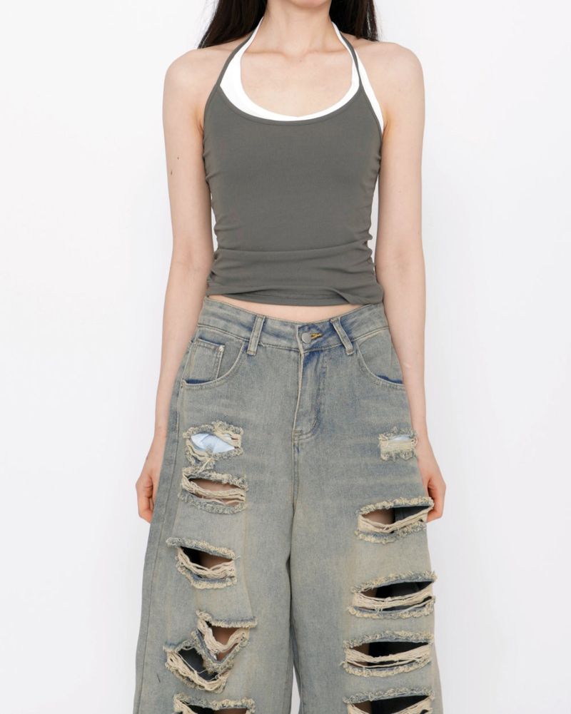 Lenin Layered Halter Sleeveless Set