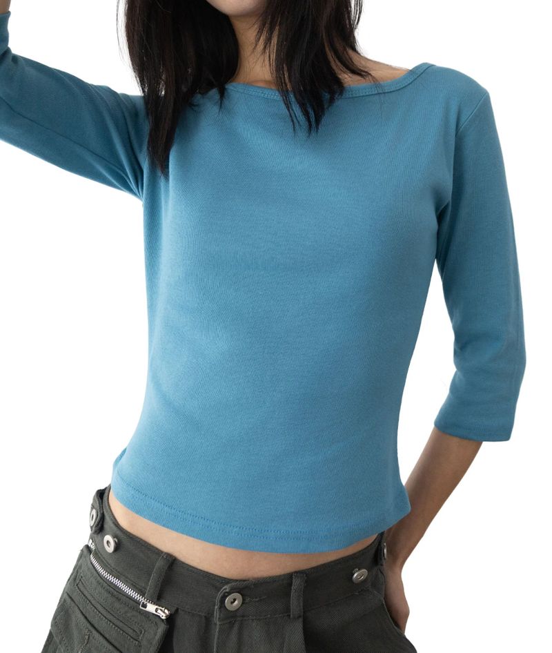 Huni Boat Neck 3/4 Sleeve Tee
