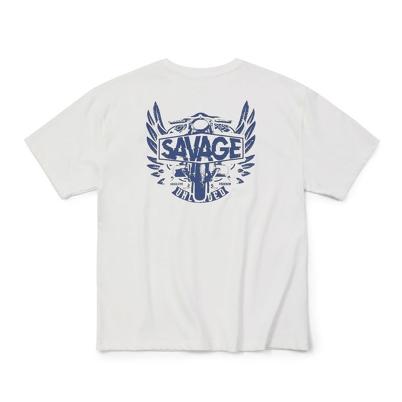 Express Holiday（エクスプレスホリデー）の「Savage Bike Pigment Half T-shirt_Ivory（Tops）」
