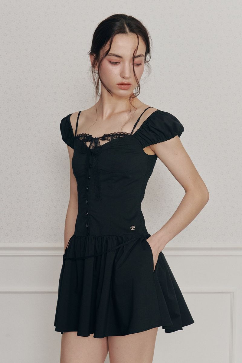 WENDY RIBBON DRESS black