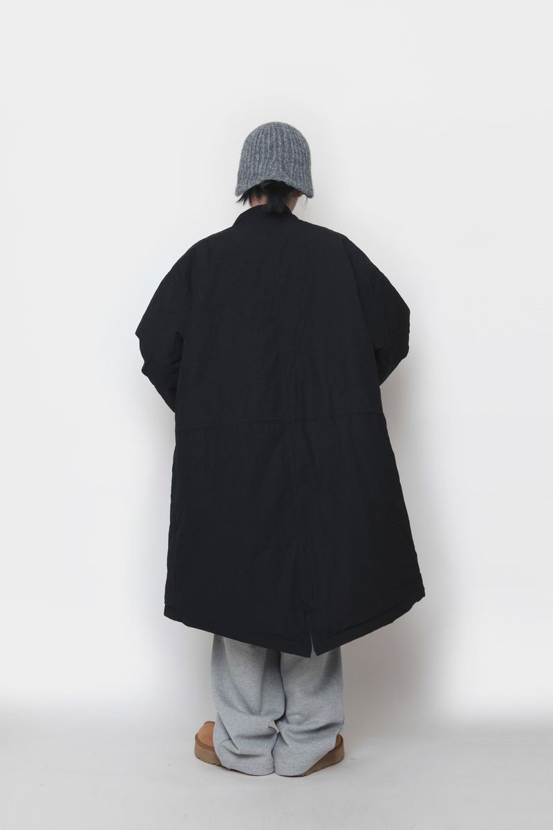 Long bomber padded jacket