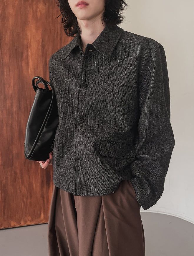 Lemad herringbone wool jacket
