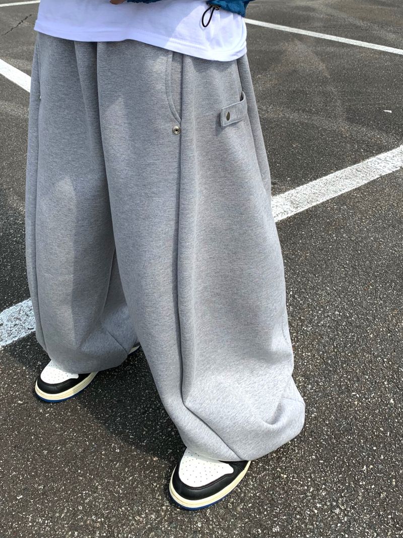Pinch Side Snap Sweat Pants 6C