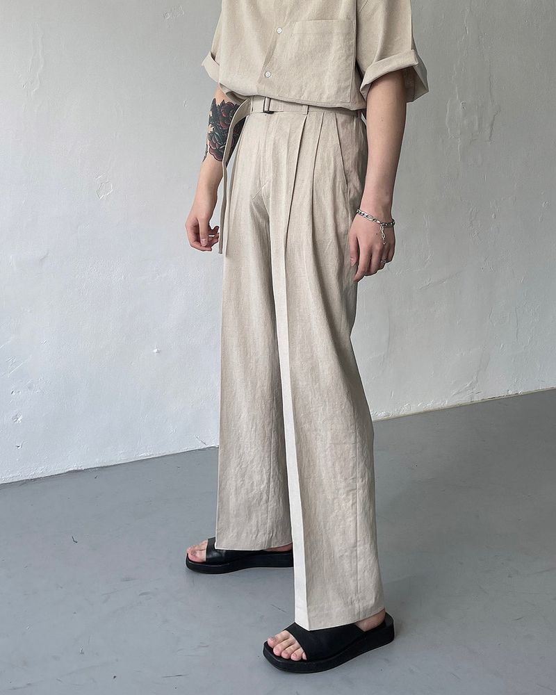 COZINESS（コジネス）の「ECT linen belt wide slacks (4 colors)（Pants）」