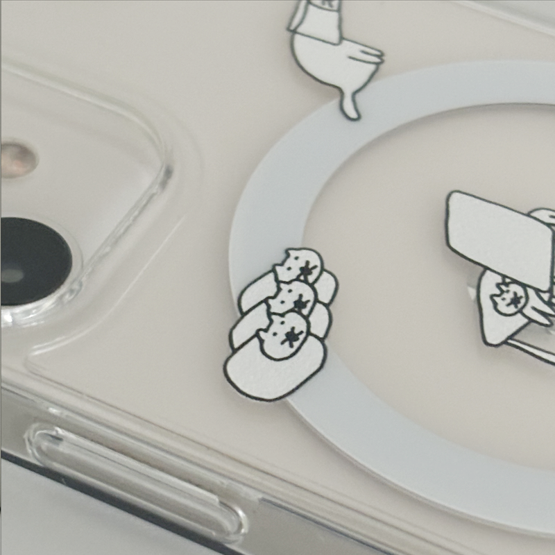 [MagSafe phone case] Peaceful cat phone case