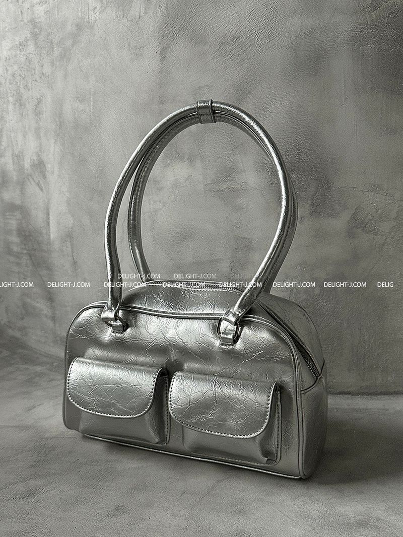 Silver Pocket Backcuckoo Shoulder Bag