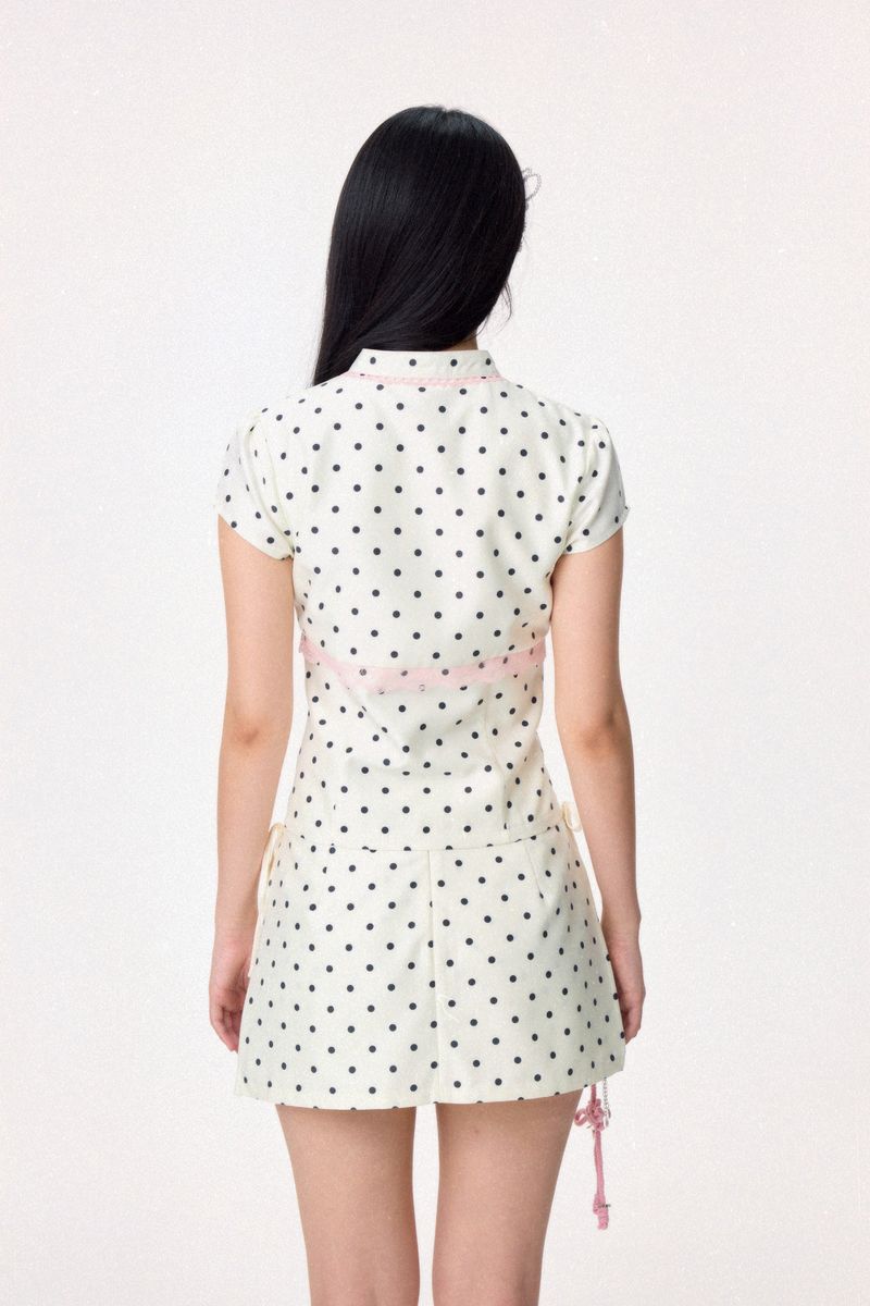 Sweetheart Cheongsam Top (White)
