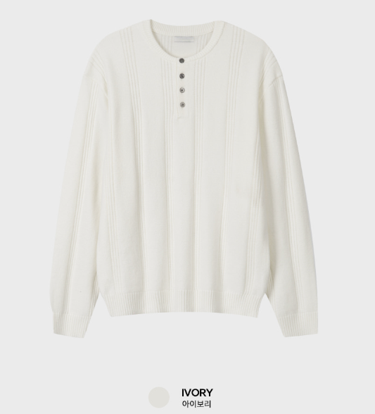Look Estee Daily Ribbed Modal Henry Neck Knit