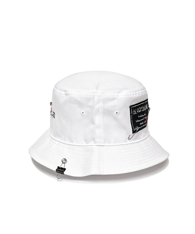 BBD Anxiety Patch Bucket Hat (White)