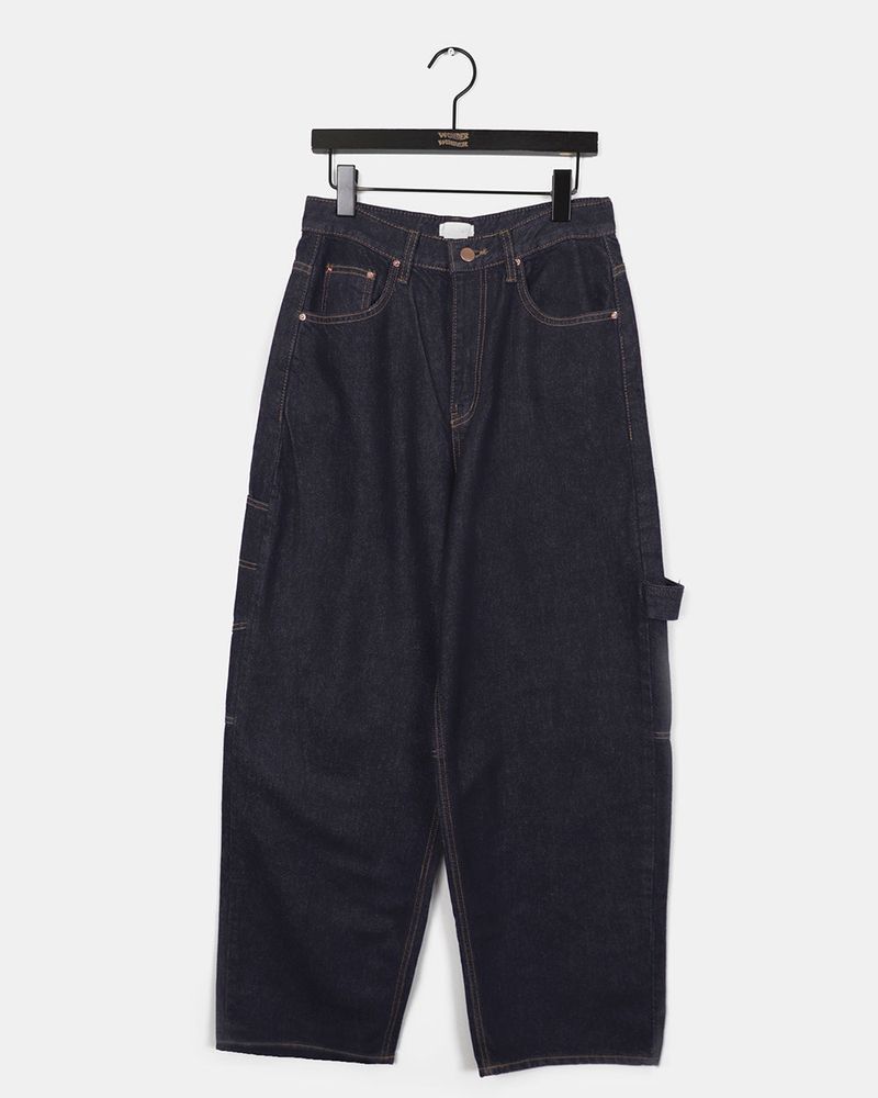 Opt Union Jack Carpenter Wide Uniform Denim Pants