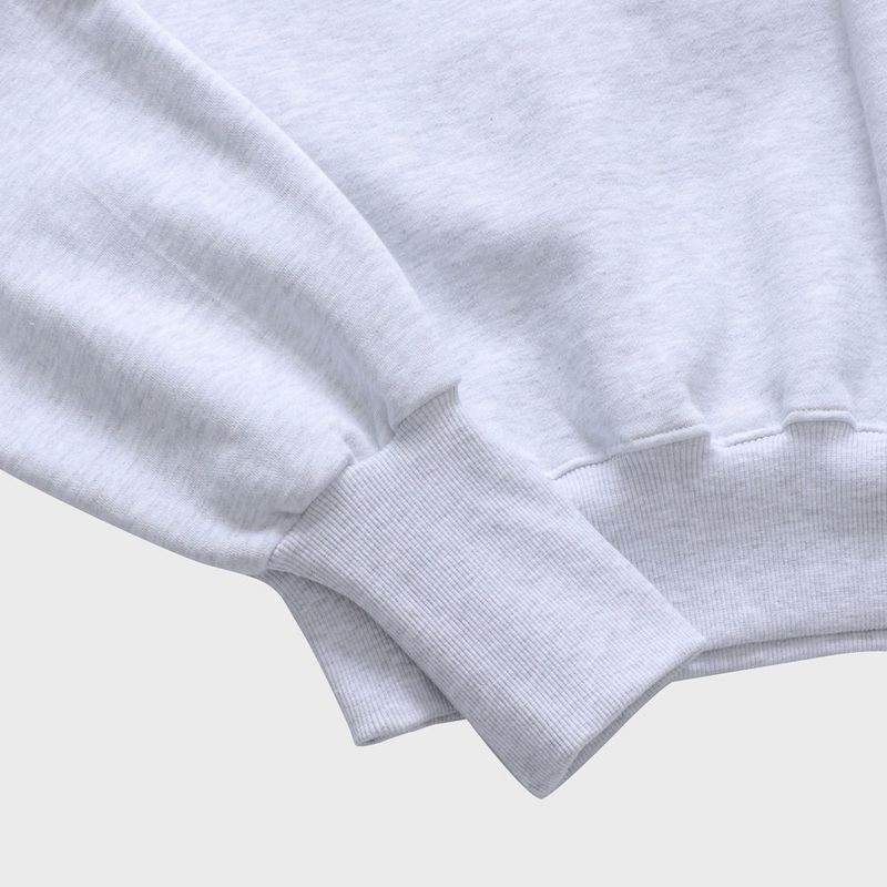 Basic logo Collar Cropped Sweatshirt / Ash Gray [Women]