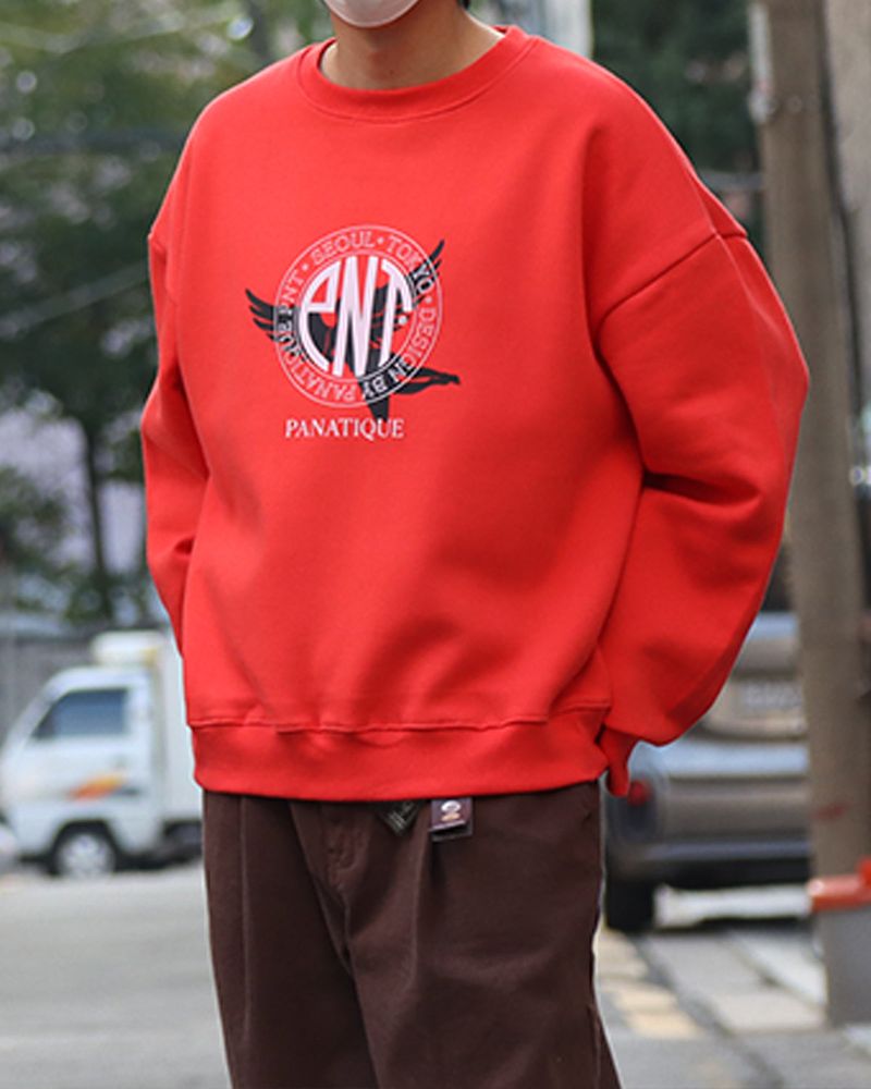 Overfit Panatique Logo Sweatshirt_ORANGE