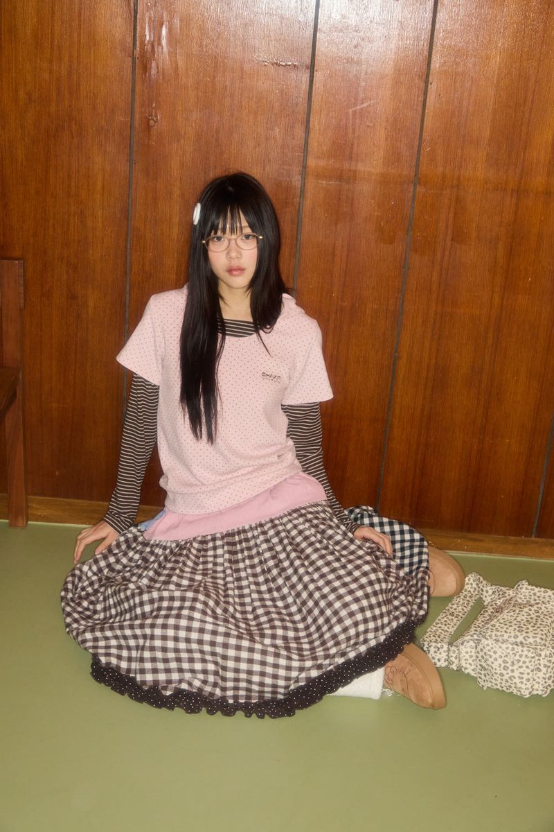 NEW COOKIE LAYERED HOODIE TOP (PINK)
