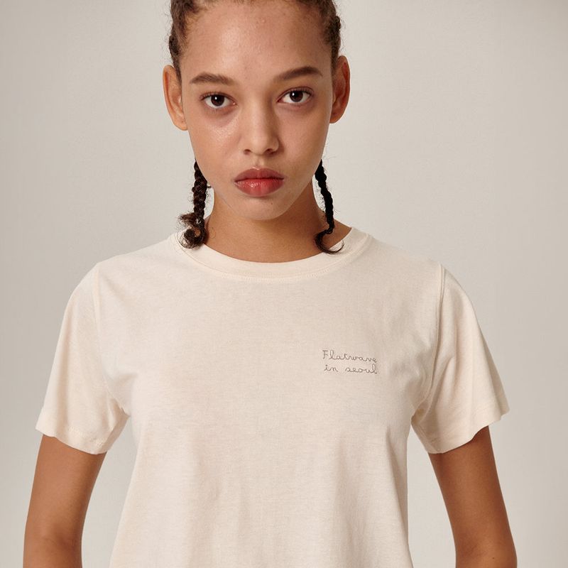 Fika Classic Logo T-Shirt Beige