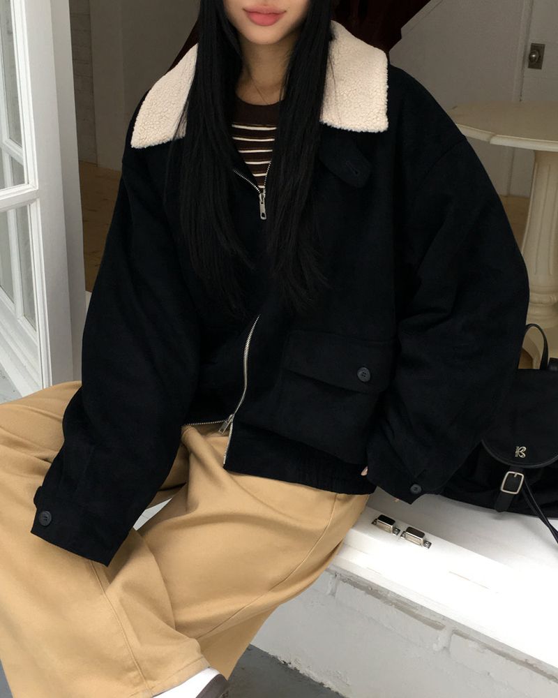 [ORIGINAL]Seren Wool Suede Two-Way Jumper