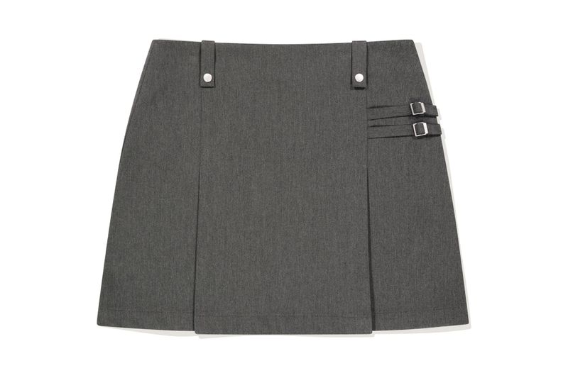 DOUBLE BELTED SKIRT