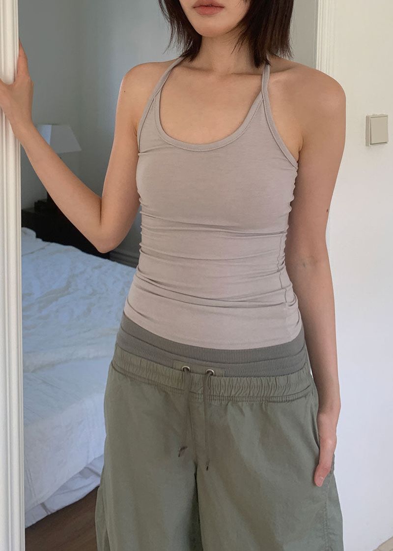 SLIM HALTER SLEEVELESS (6color)