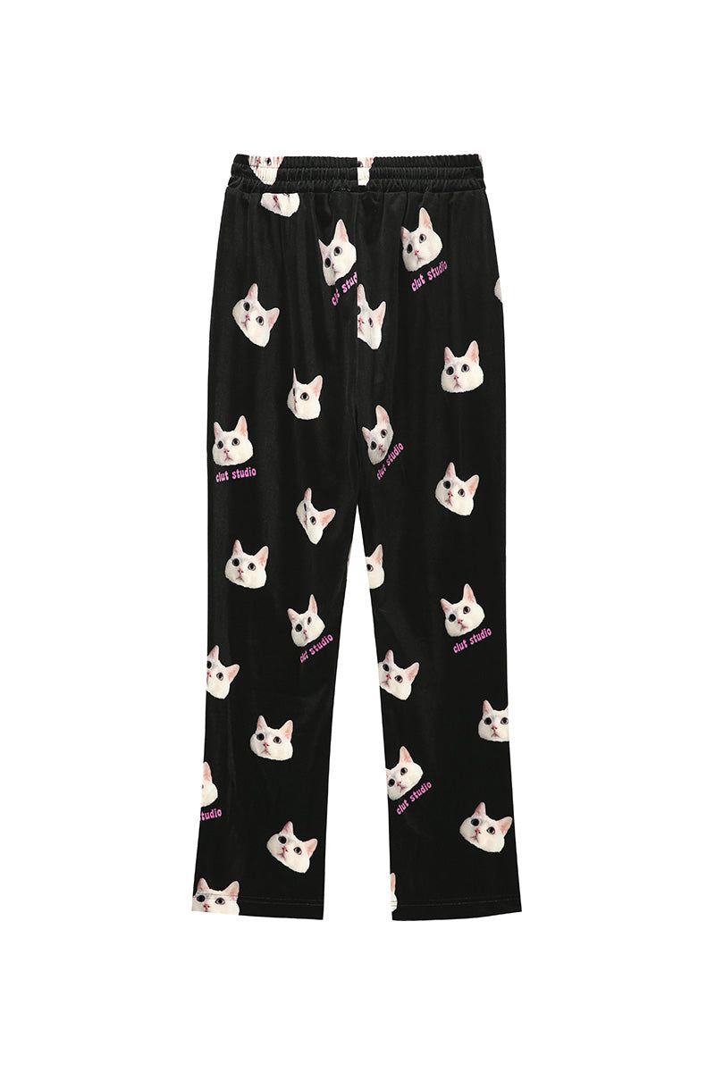 0 5 cat velvet track pants