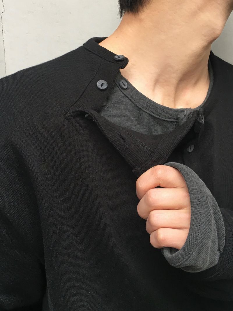 Ber double henley neck long sleeve 3C