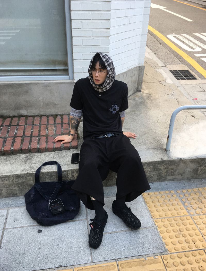 No.06 HIC made thin check scarf