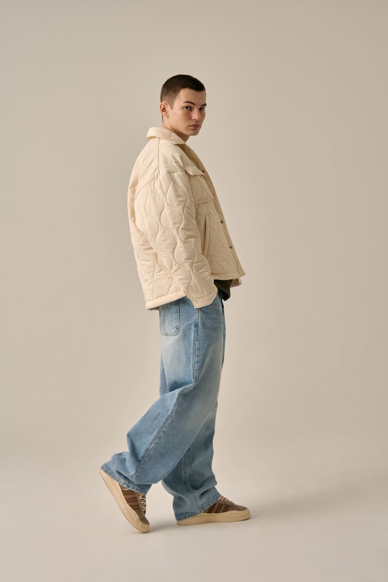 QUILTING SHIRT JACKET - IVORY
