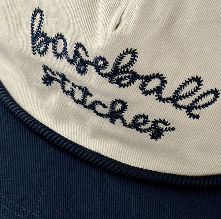 Rope Lettering Leather Strap Camp Cap