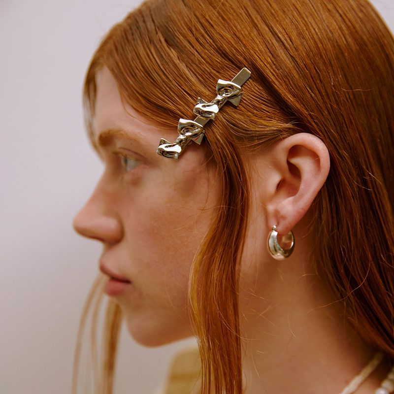 Double Pleated Ribbon Hairpin
