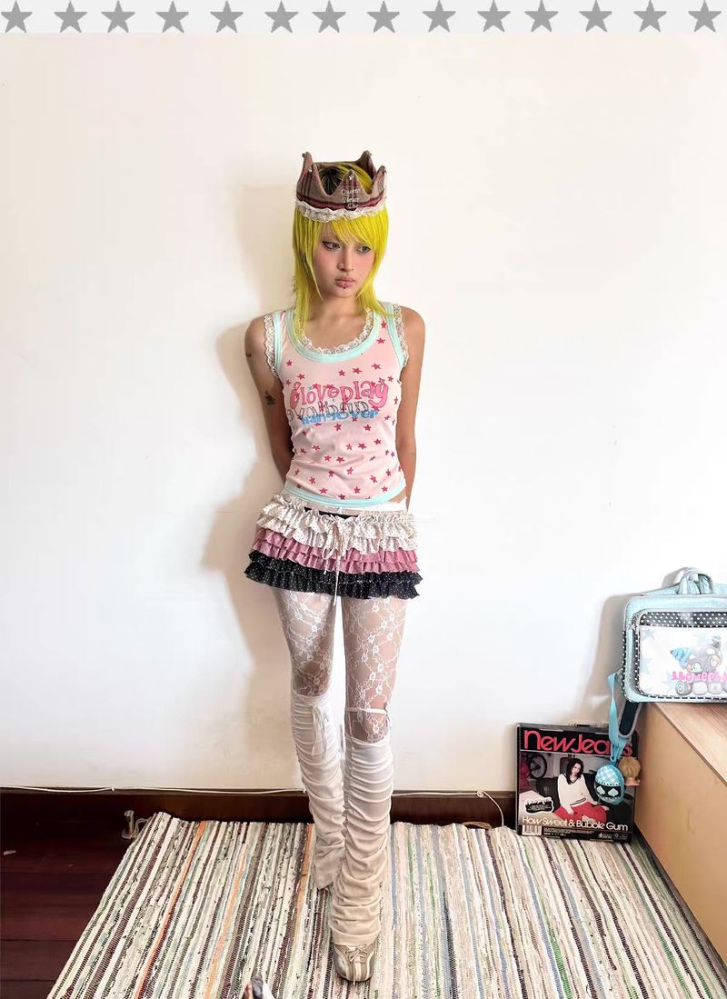 Escape Paradise Loveplayshop "Summer Heroine Project" I love play pink vest