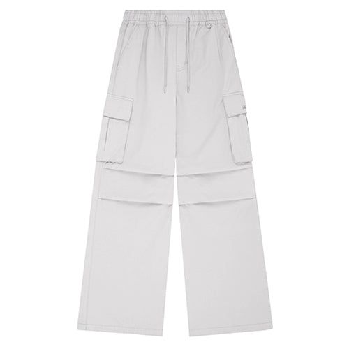 Parachute Washed Cotton Wide Cargo Pants