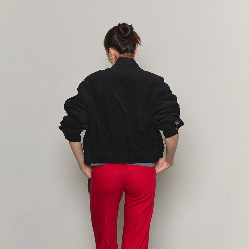 Corduroy Bomber Jacket _ Black
