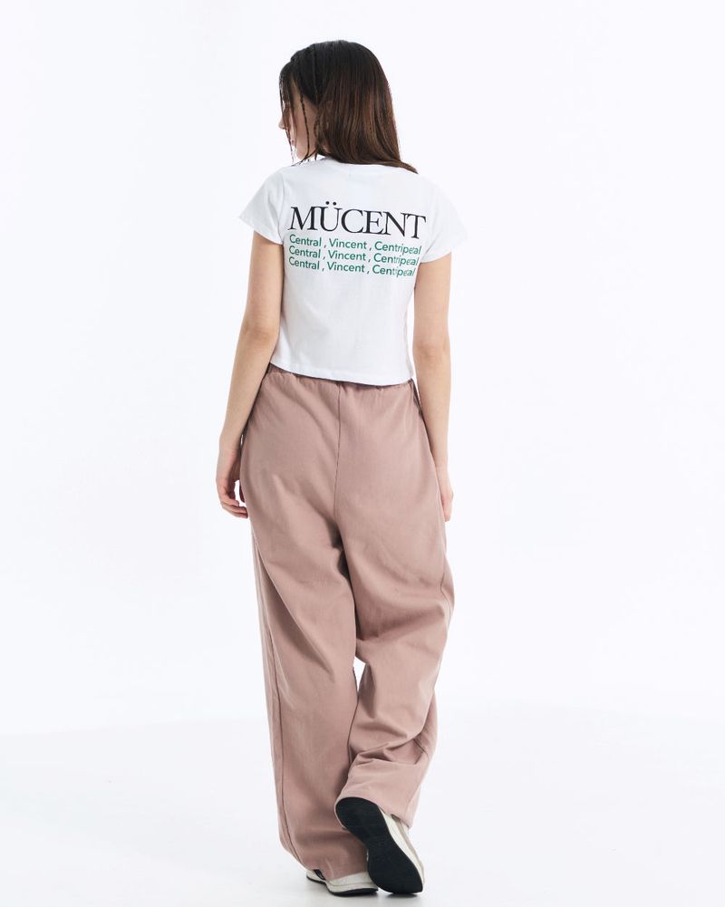 SLOGAN HALF T (Crop, Loose fit)