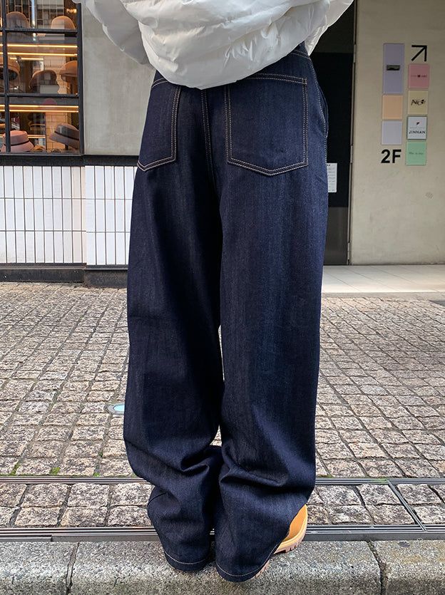 DOUBLE KNEE RAW JEANS (2C)