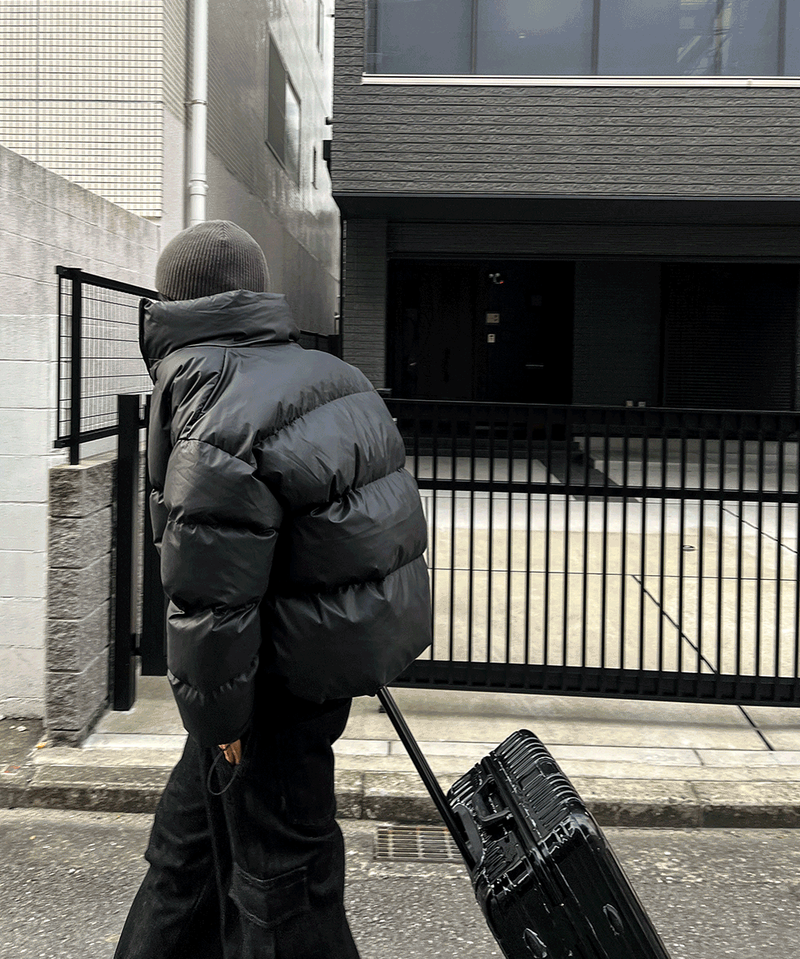 Leather black padded