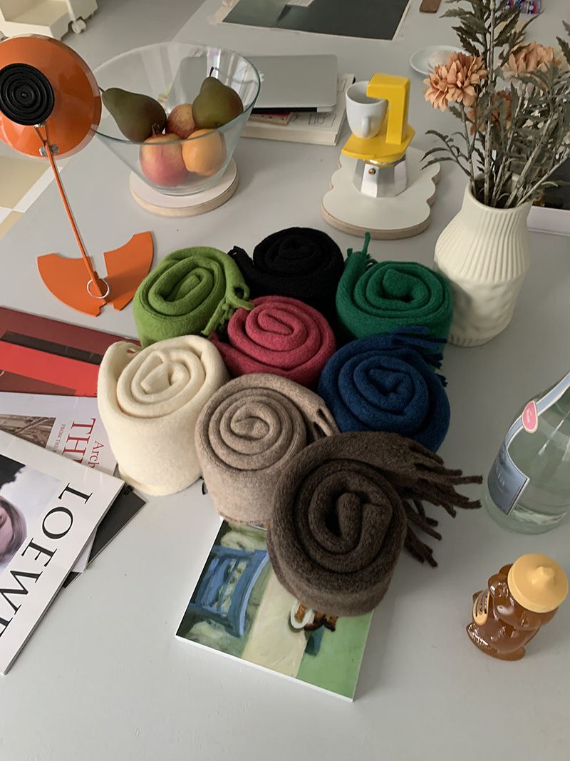 ASCLO Wool Boucle Mini Muffler (9color)