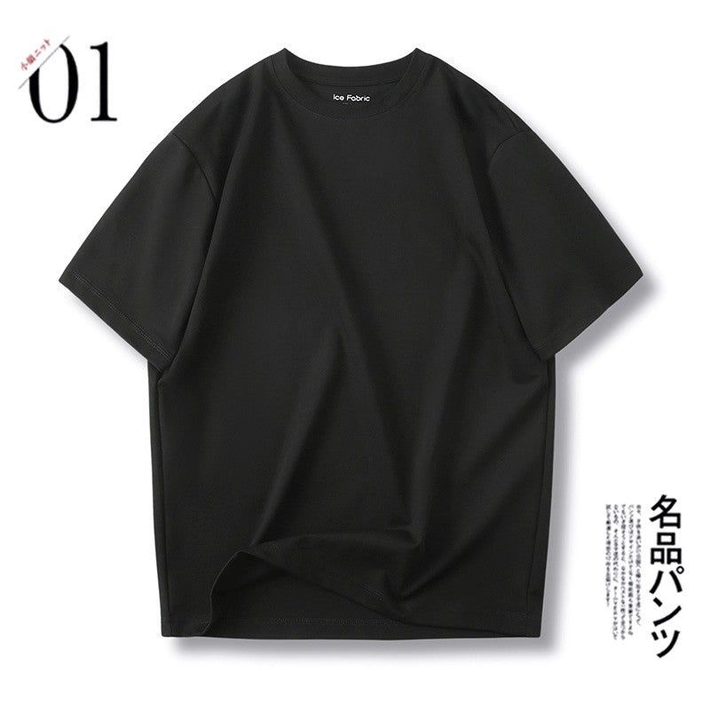 UNITY（ユニティ）の「Men's summer loose casual round neck short sleeved T-shirt men's black（Tops）」
