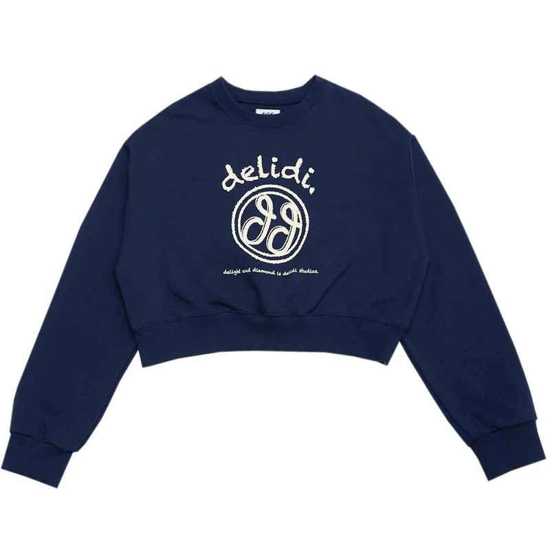 Cheerful logo short sweat shirt