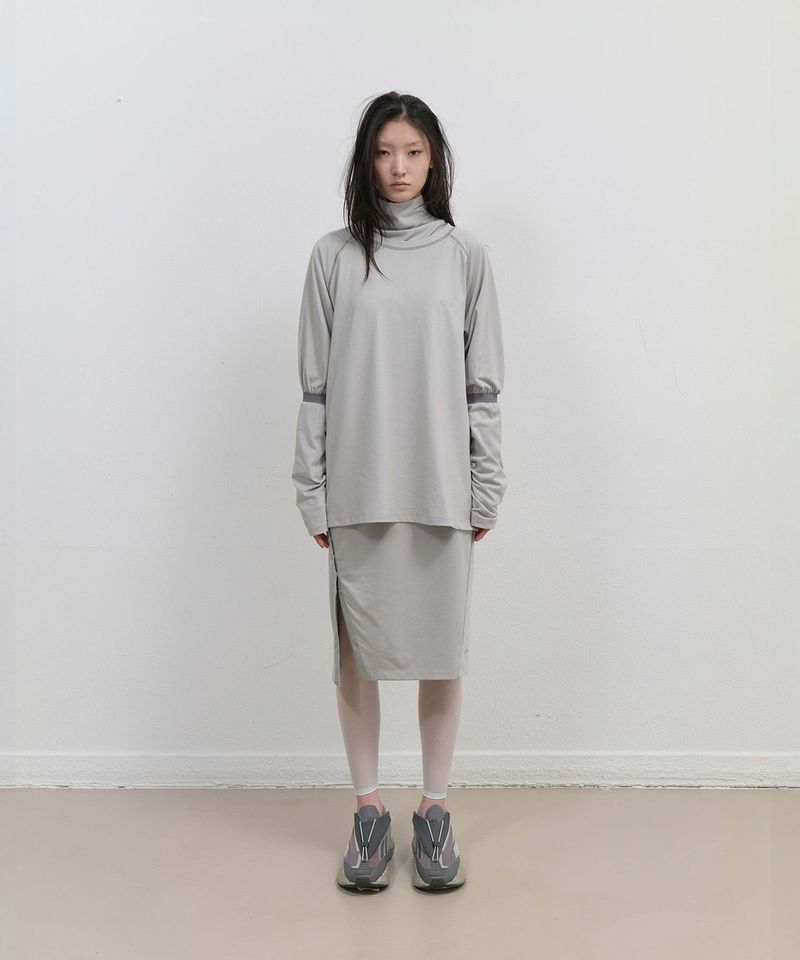 ojos（オホス）の「Mesh Band Puff Sleeve / Mint Grey（Tops）」
