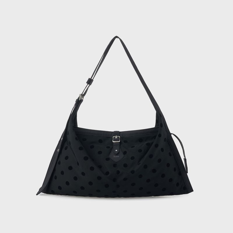 Buckle Cross Bag (Dot Black)