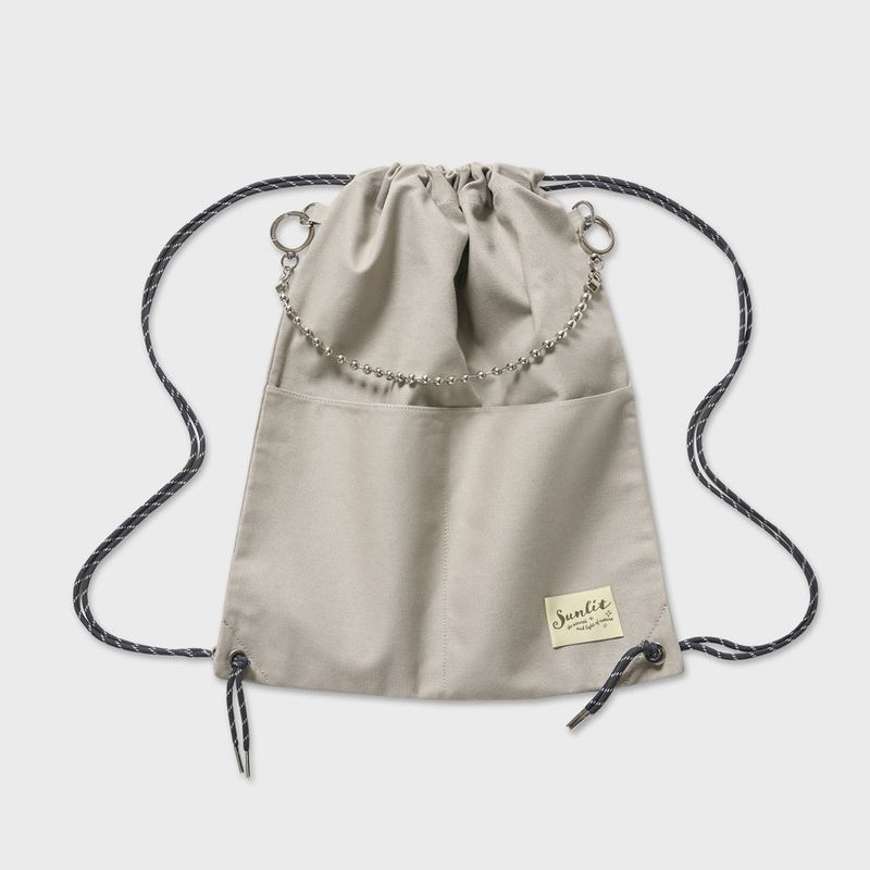COTTON GYM SACK (GRAY)