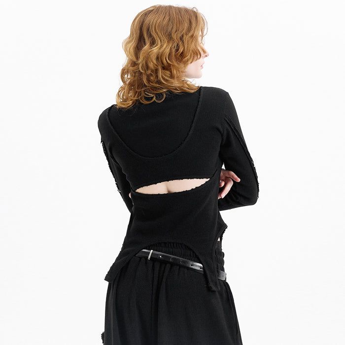 Open Deckie Waffle Zip-Up