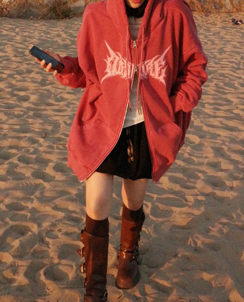 (For men and women) RT Pigment Two-Way Hood Zip-Up