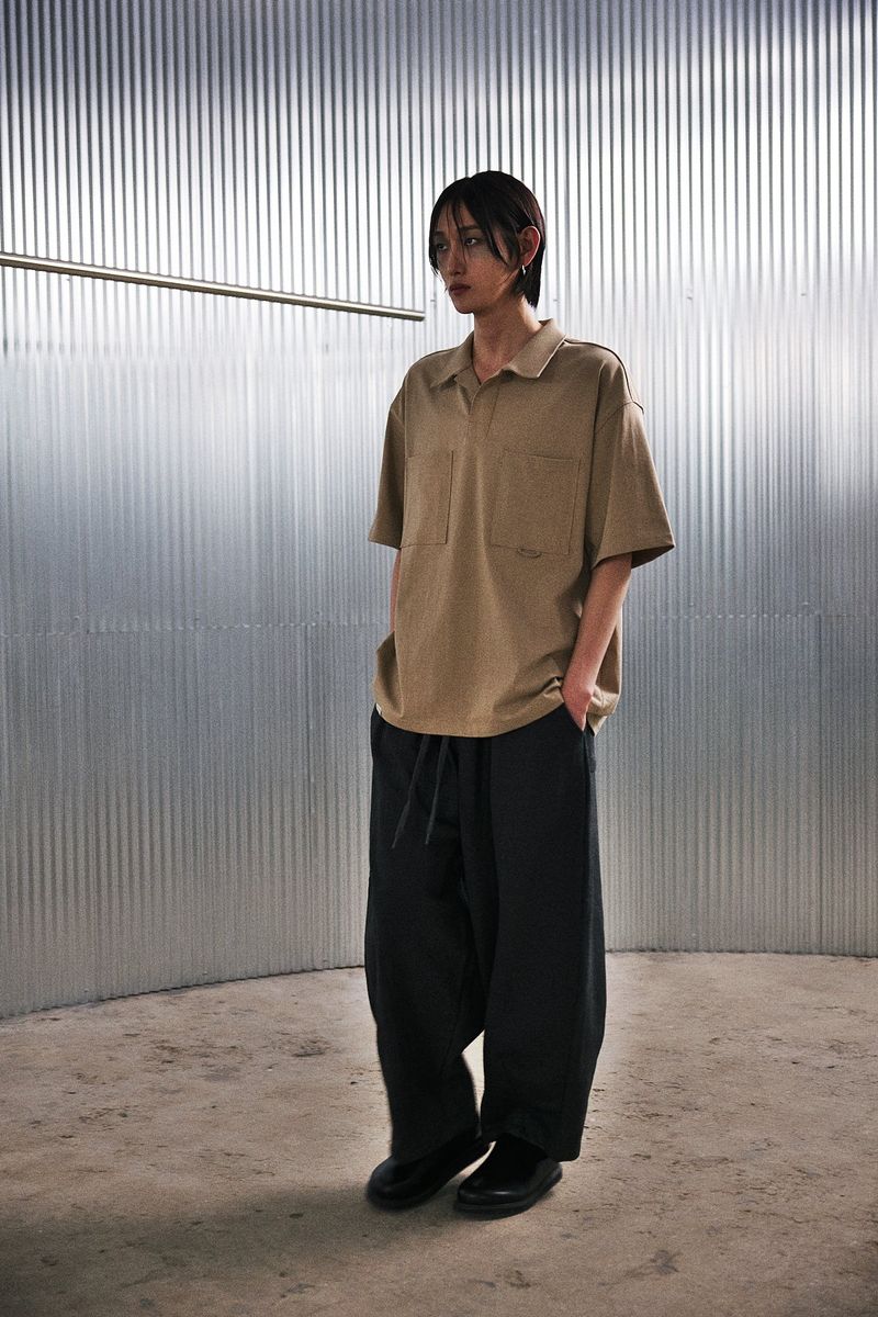 N-BT POCKET 1/2 COLLAR-TEE (Beige)