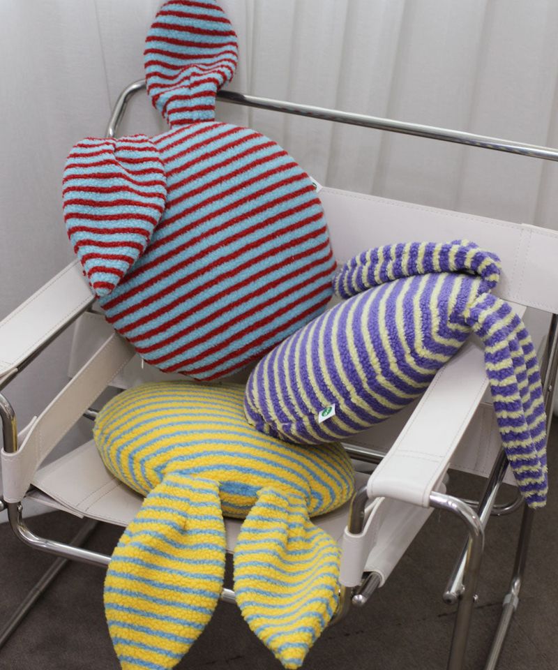 stripe rabbit ear cushion ( 3 color )