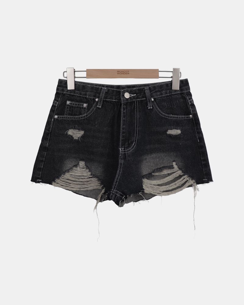 Ssoltin Distressed Denim Shorts