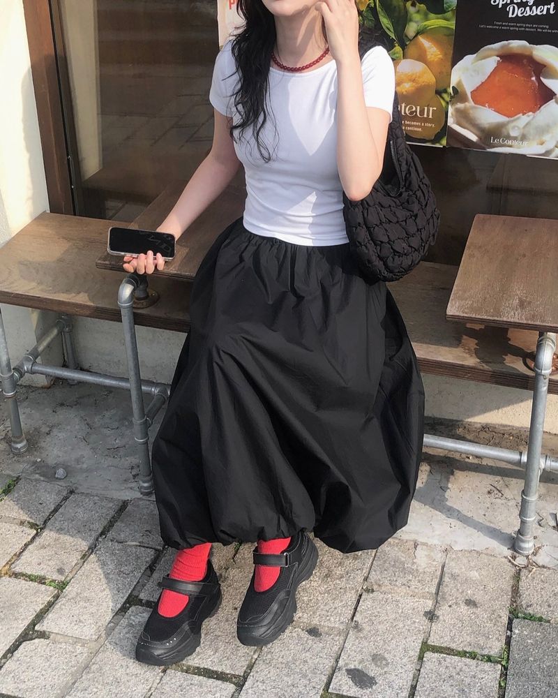 Balloon Maxi Skirt