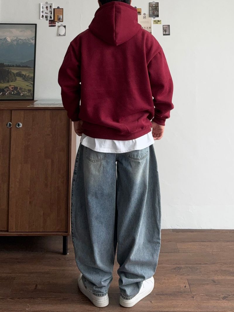 Natural balloon denim pants (3color)