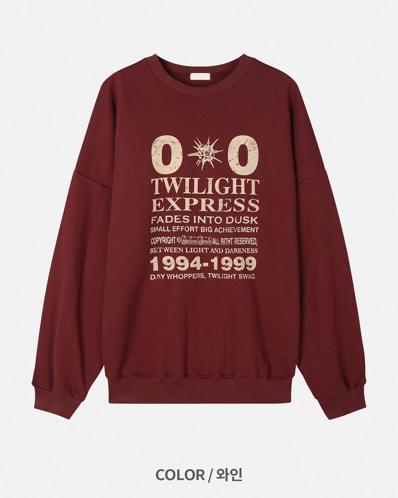 Cipher Print Oversized Sweatshirt