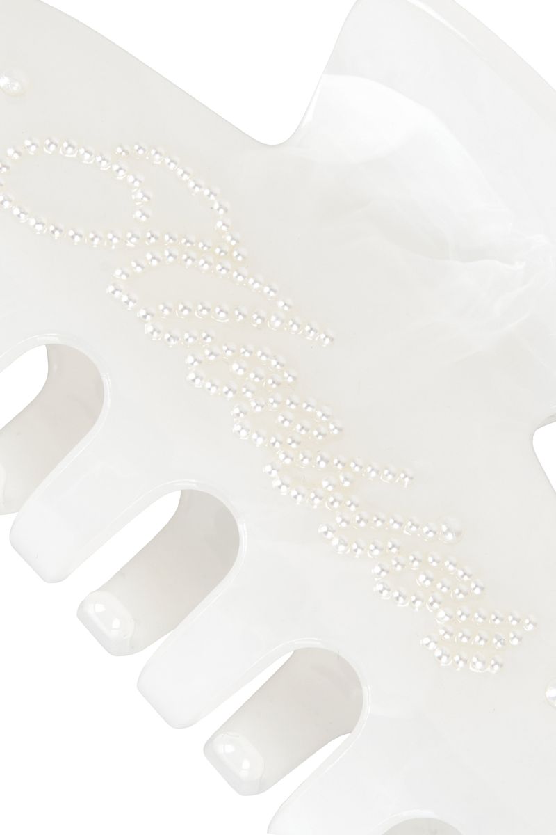 Glow Pearl Hair Claw, White