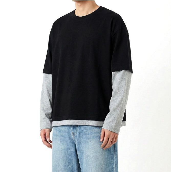 UNDEROFF（アンダーオフ）の「Crop Layered Long Sleeve Black（Tops）」