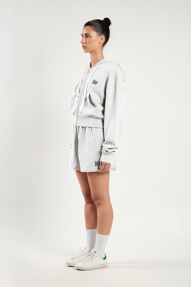TEMPUS PATCH SHORT PANTS [WHITE MELANGE]